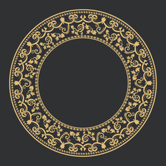 Round decorative baroque ornament.