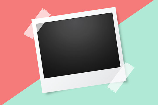 Realistic vector photo frame