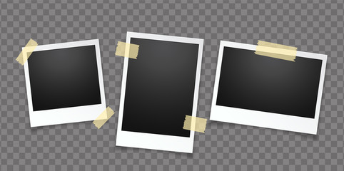 Realistic vector photo frame