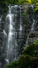 A natural beauty waterfall scenery in the mountain of Taiwan. Cascades in forest