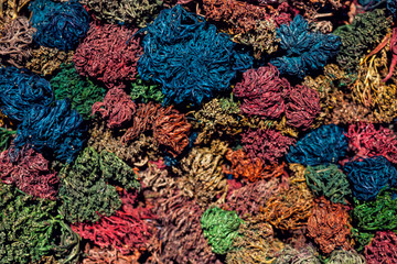 Colorful anastatica hierochuntica herbs in the store of arabic market
