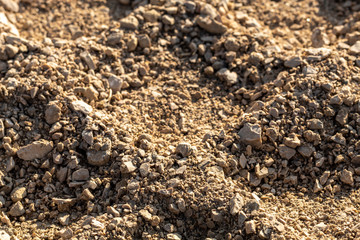 Closeup Geometric Shapes in Sand