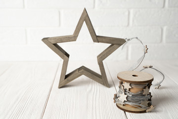 christmas star on white background