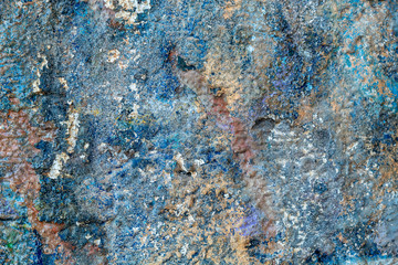 Old Weathered Damaged Bluish Concrete Wall Texture