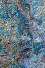 Old Weathered Damaged Bluish Concrete Wall Texture