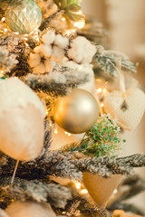 New Year's Gift Card, Happy New Year and Christmas. On the background of Christmas cookies