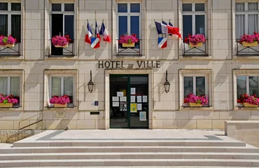 Deurstickers Montoire sur le Loir  France - june 30 2019: town hall © PackShot