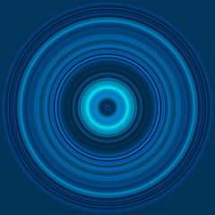 Colorful bright circle , circular lines , radial striped texture in blue tones. Round pattern. Abstract background