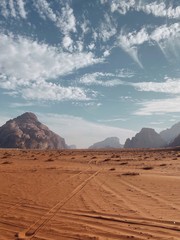 désert dans le wadi rum jordanie
