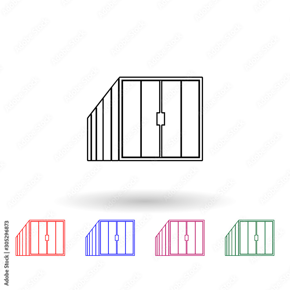 Poster container multi color icon. simple thin line, outline vector of logistic icons for ui and ux, websit