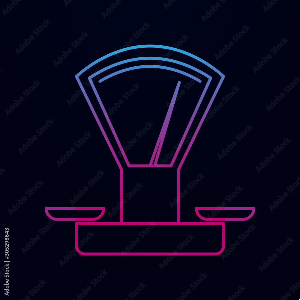 Poster mechanical scales nolan icon. simple thin line, outline vector of measure icons for ui and ux, websi