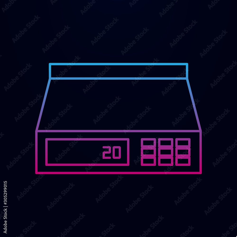 Poster electronic balance nolan icon. simple thin line, outline vector of measure icons for ui and ux, webs