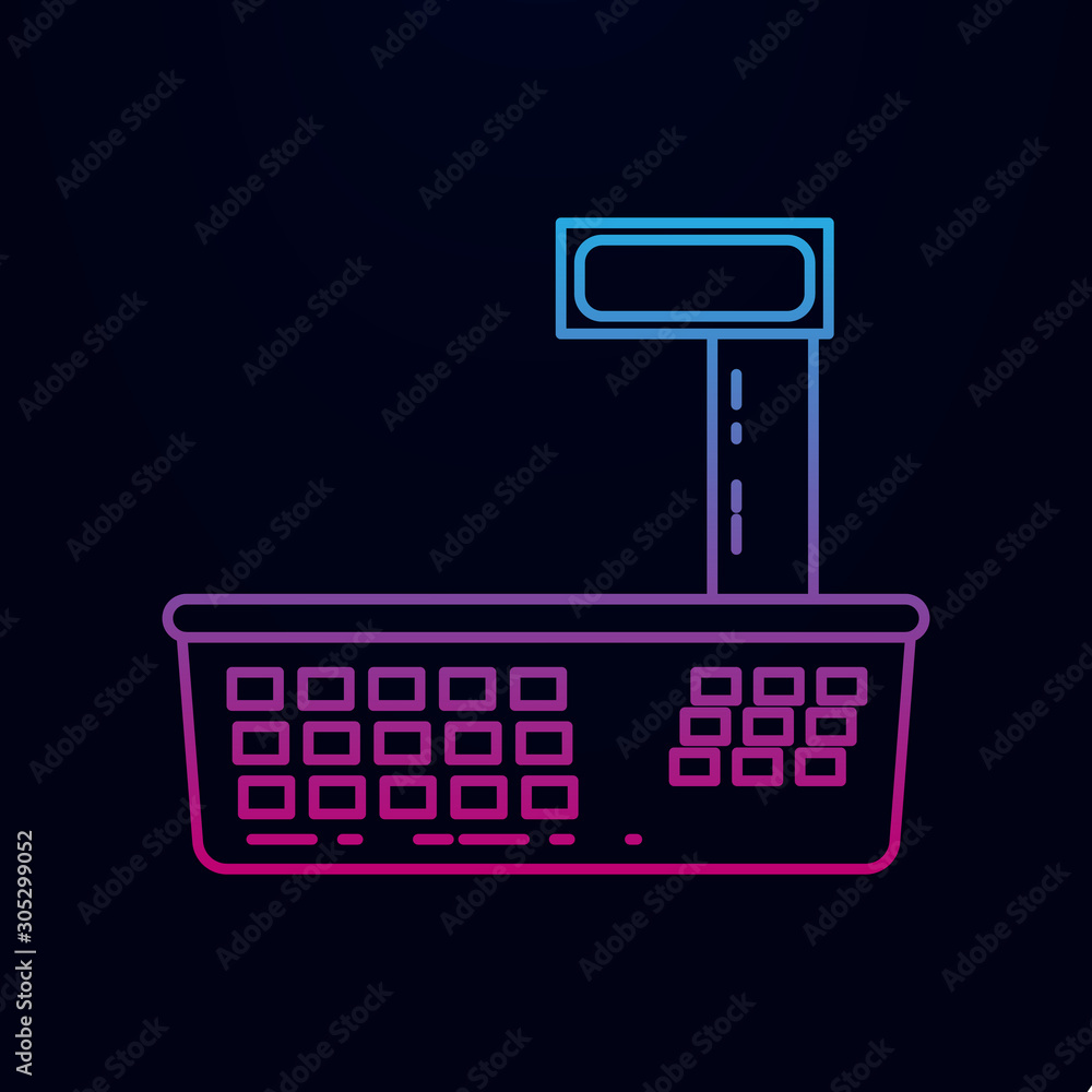 Poster electronic balance nolan icon. simple thin line, outline vector of measure icons for ui and ux, webs