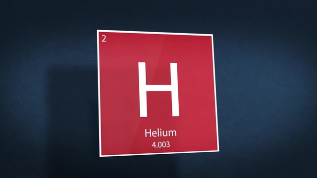 Periodic Table of Elements Cinematic Animated Series - Element Helium hovering in space