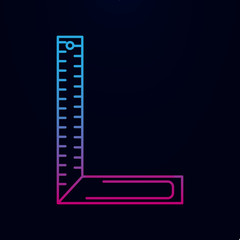 Angle ruler nolan icon. Simple thin line, outline vector of measure icons for ui and ux, website or mobile application