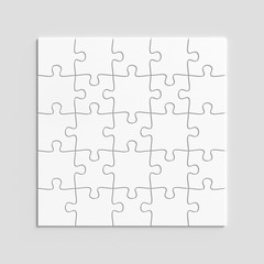 Jigsaw puzzle mockup - obrazy, fototapety, plakaty