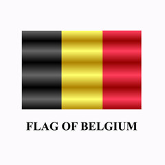 Banner with flag of Belgium. Colorful illustration with flags for web design. Illustration with flag.