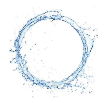 water splash ring isolated on white background
