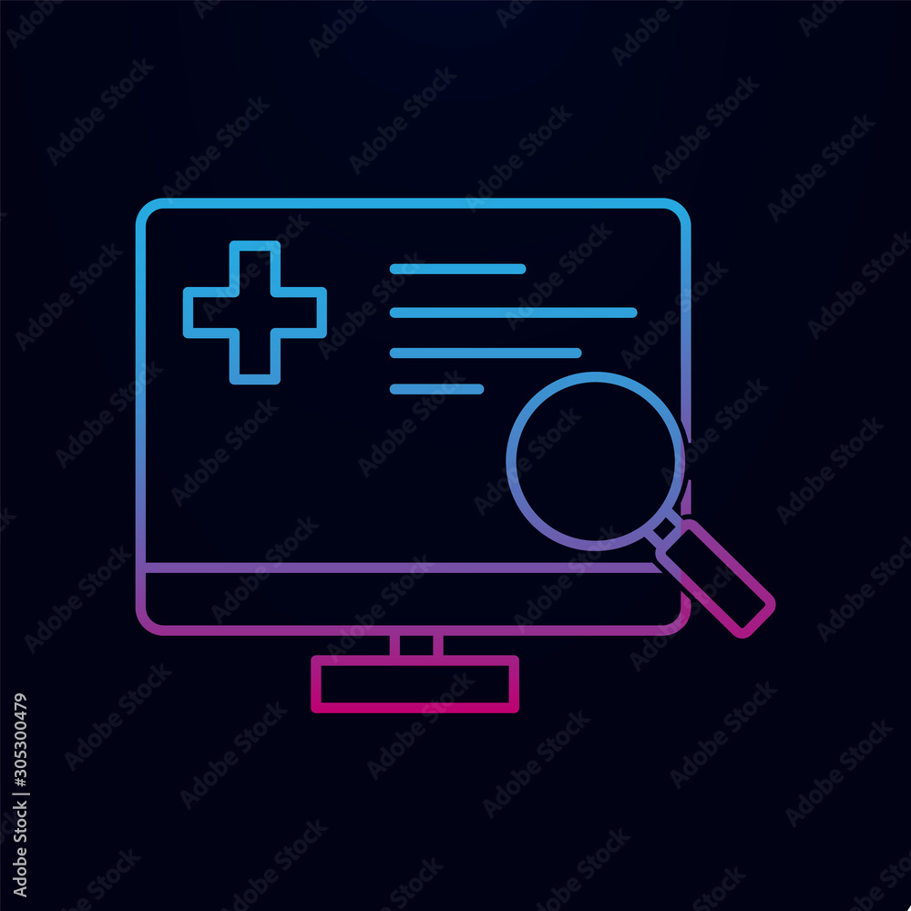 Poster medical monitoring nolan icon. simple thin line, outline vector of medecine icons for ui and ux, web