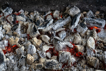 Texture background from embers from a fire.