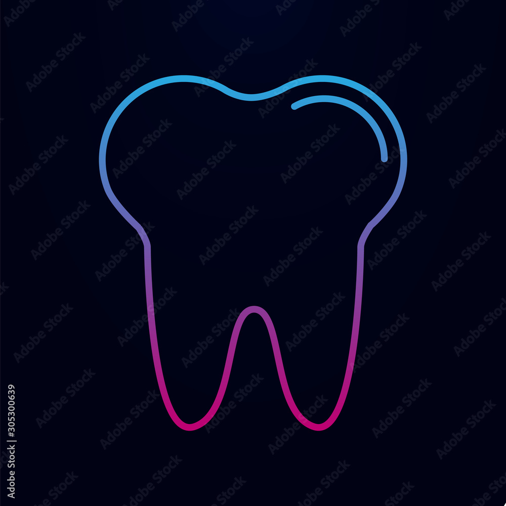 Poster tooth nolan icon. simple thin line, outline vector of medecine icons for ui and ux, website or mobil