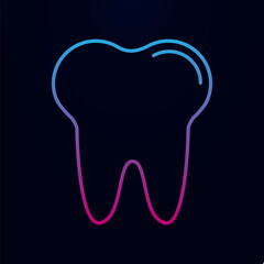 Tooth nolan icon. Simple thin line, outline vector of medecine icons for ui and ux, website or mobile application