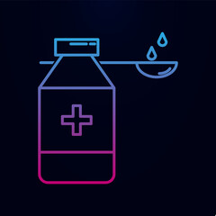 Medical syrup for kidney nolan icon. Simple thin line, outline vector of medecine icons for ui and ux, website or mobile application