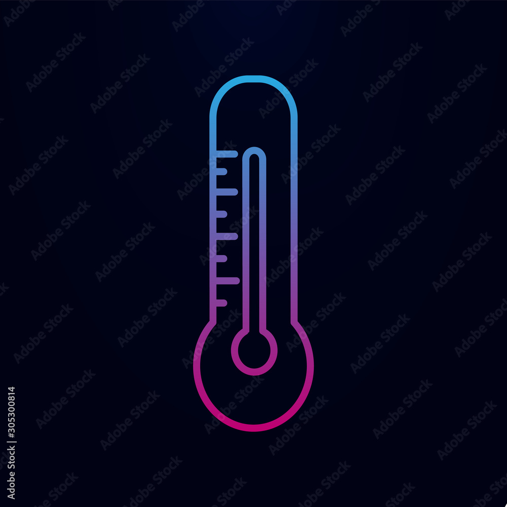 Poster thermometer nolan icon. simple thin line, outline vector of medecine icons for ui and ux, website or