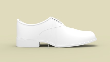 3d rendering of a gentleman shoe isolated in studio background