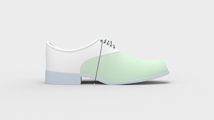 3d rendering of a gentleman shoe isolated in studio background