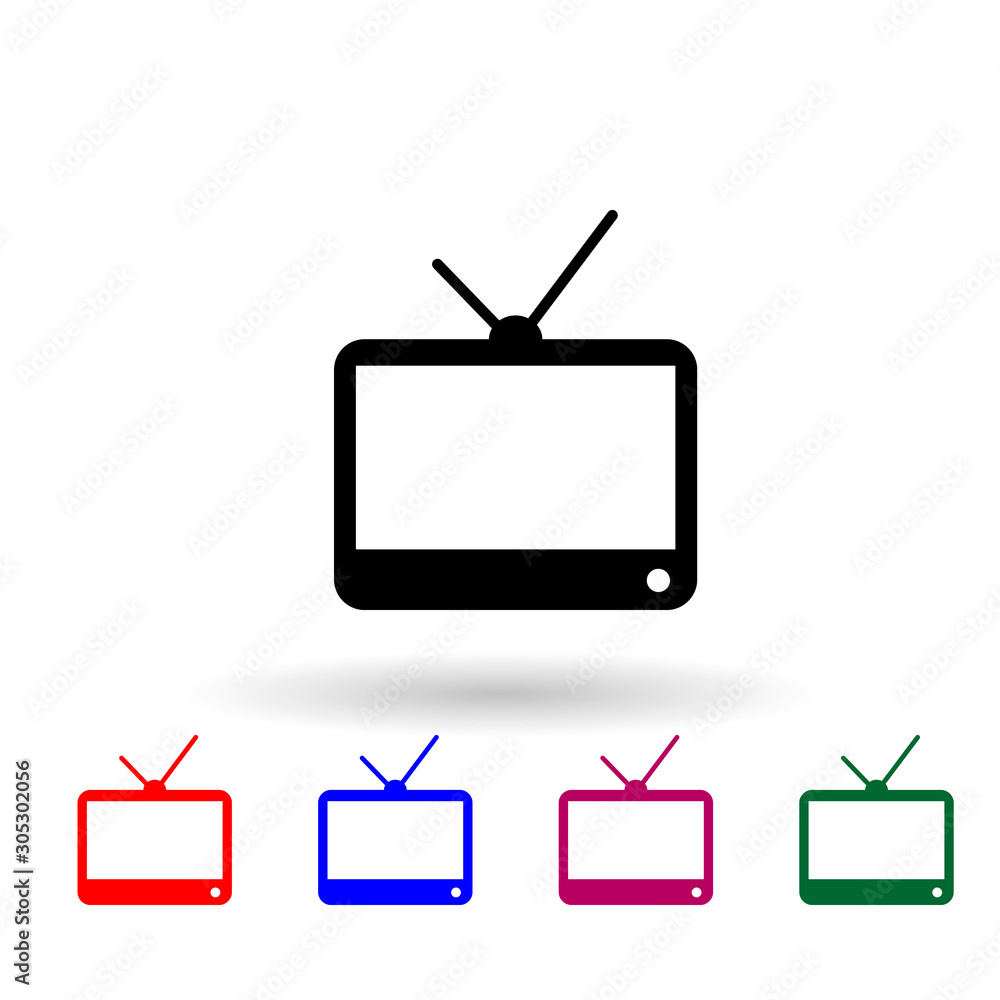 Poster tv icon. media element multi color icon. simple glyph, flat vector of media icons for ui and ux, web