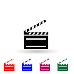 Video cinema multi color icon. Simple glyph, flat vector of media icons for ui and ux, website or mobile application
