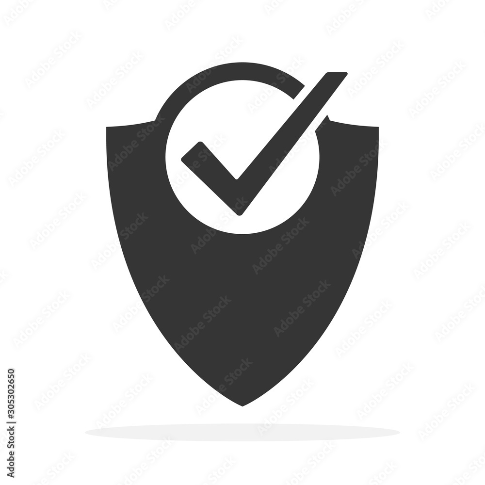 Wall mural shield icon - vector.