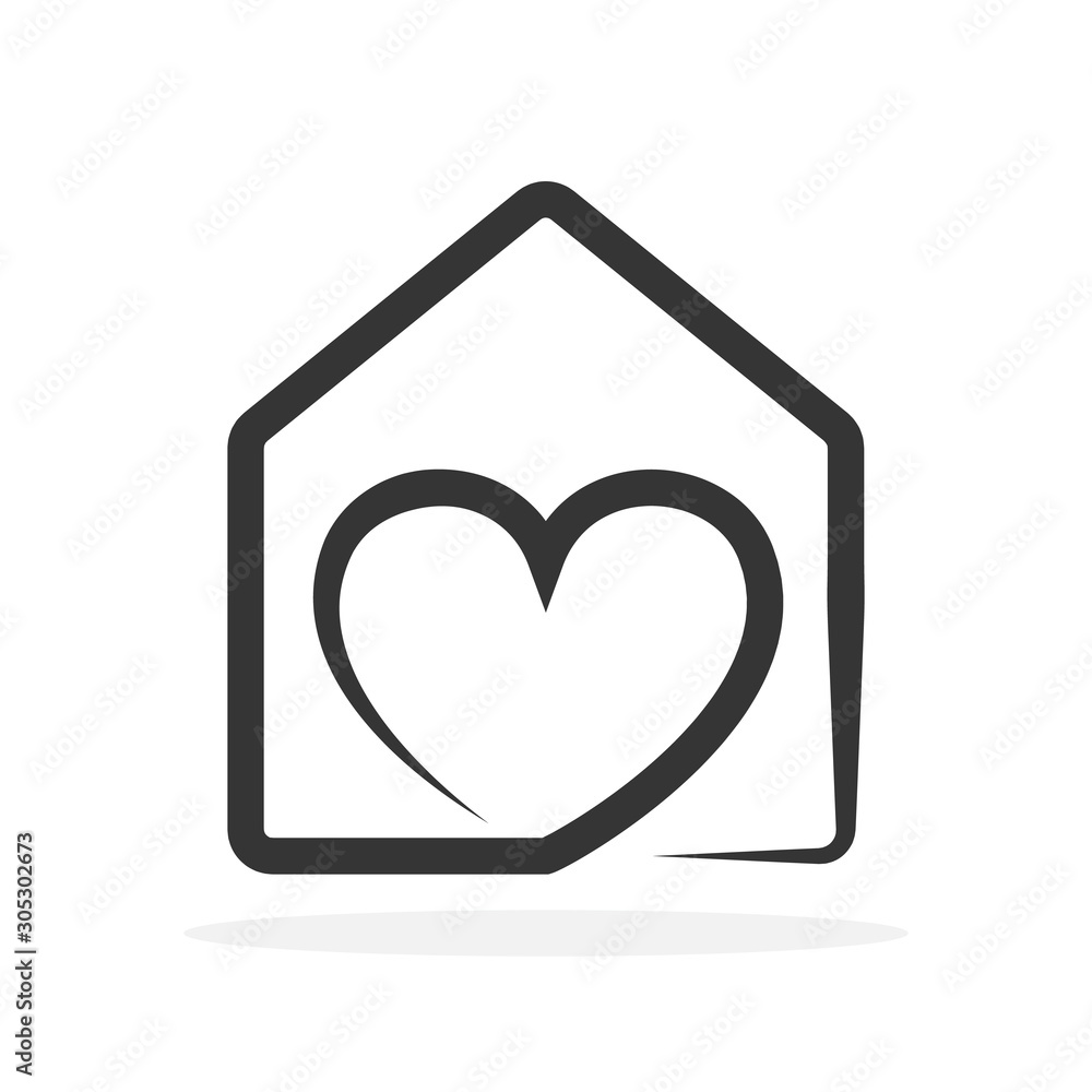 Wall mural house icon - vector.