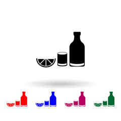 Tequila multi color icon. Simple glyph, flat vector of mexico icons for ui and ux, website or mobile application
