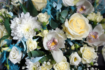 spring white bouquet of flowers. 