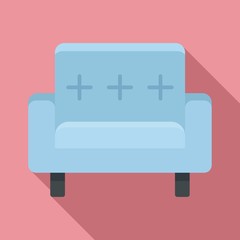 Seat armchair icon. Flat illustration of seat armchair vector icon for web design