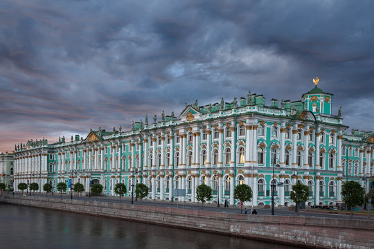 Winter Palace (Hermitage Museum) in the early morning (St. Petersburg, Russia)