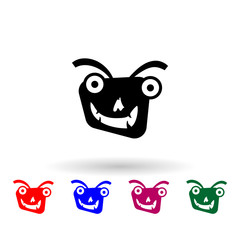 monster multi color icon. Simple glyph, flat vector of monsters icons for ui and ux, website or mobile application
