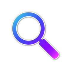Vector Magnifier icon isolated.