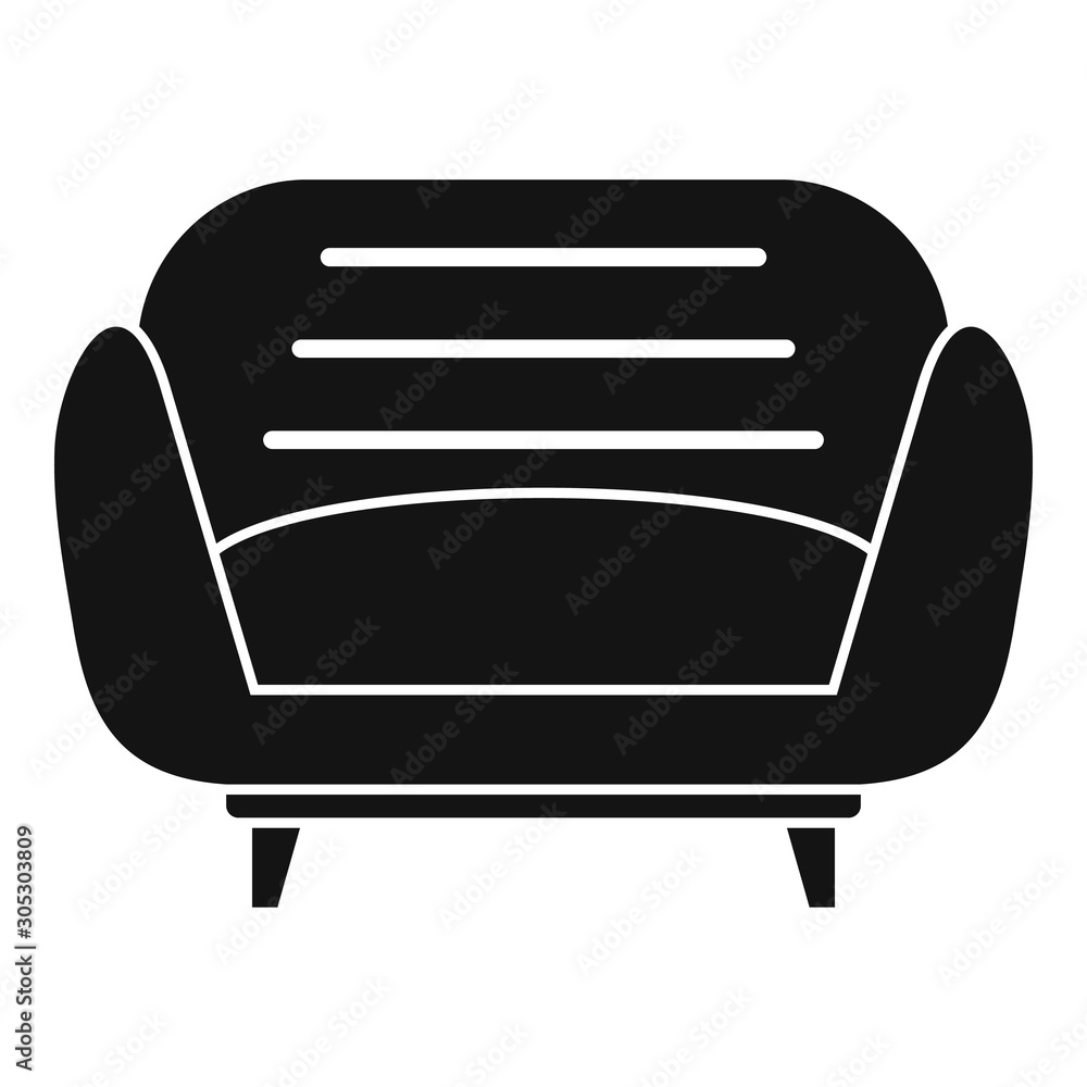 Poster design armchair icon. simple illustration of design armchair vector icon for web design isolated on 