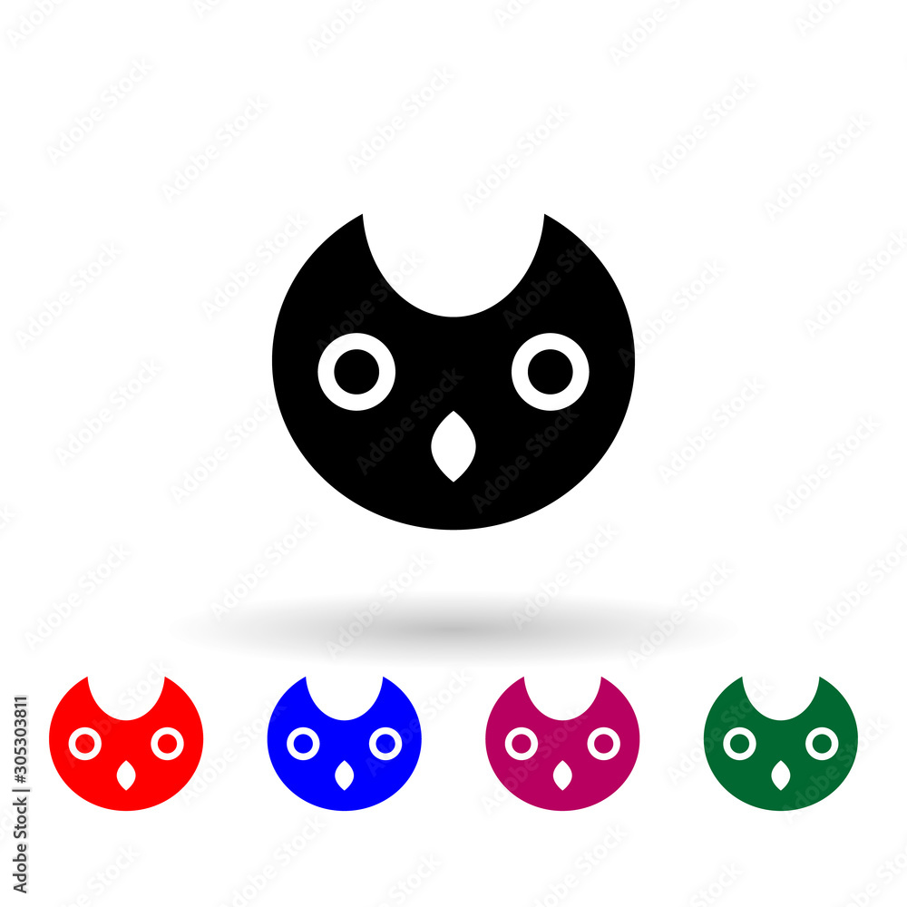 Aufkleber monster multi color icon. simple glyph, flat vector of monsters icons for ui and ux, website or mobi