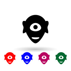monster multi color icon. Simple glyph, flat vector of monsters icons for ui and ux, website or mobile application