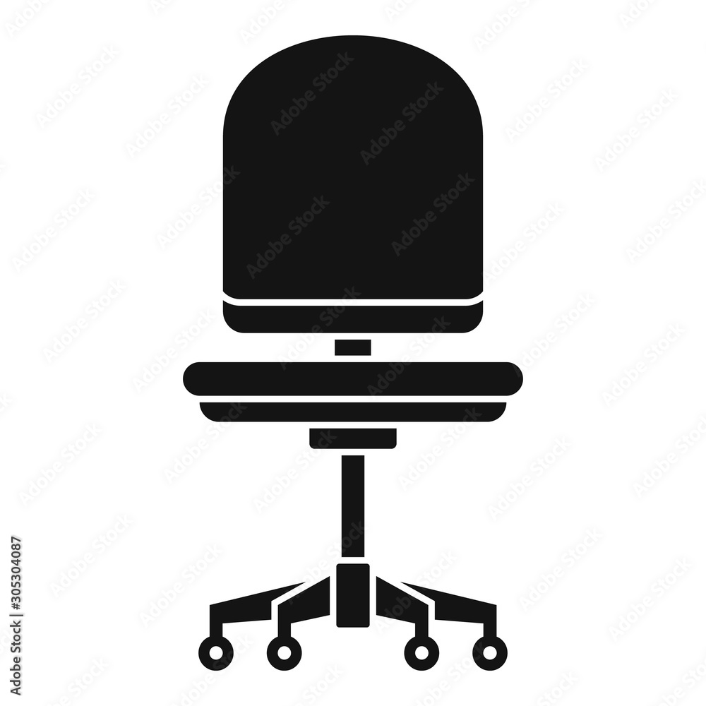 Poster computer armchair icon. simple illustration of computer armchair vector icon for web design isolated