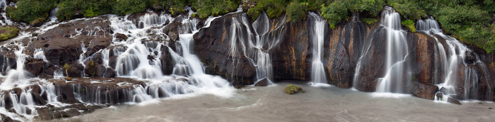 Hraunfossar waterfall (Western Iceland)