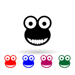 monster multi color icon. Simple glyph, flat vector of monsters icons for ui and ux, website or mobile application