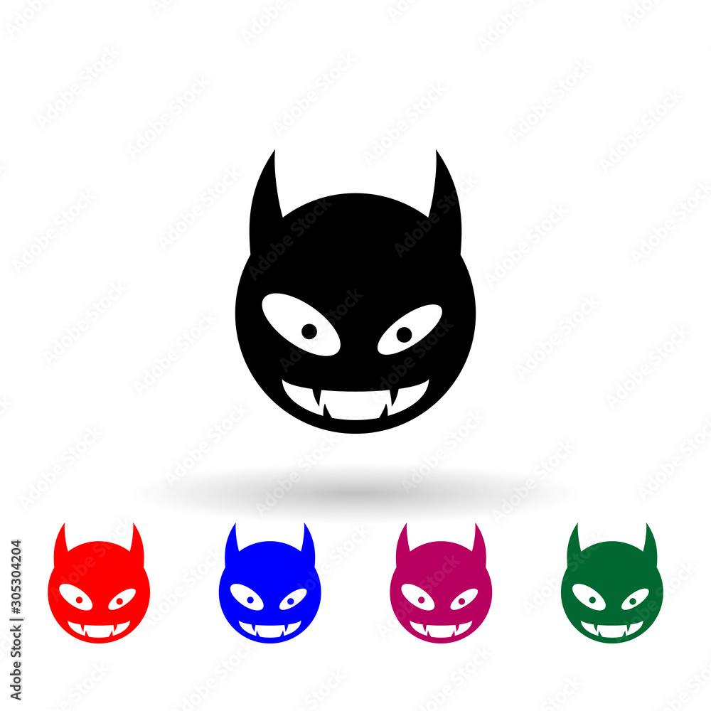 Poster monster multi color icon. simple glyph, flat vector of monsters icons for ui and ux, website or mobi
