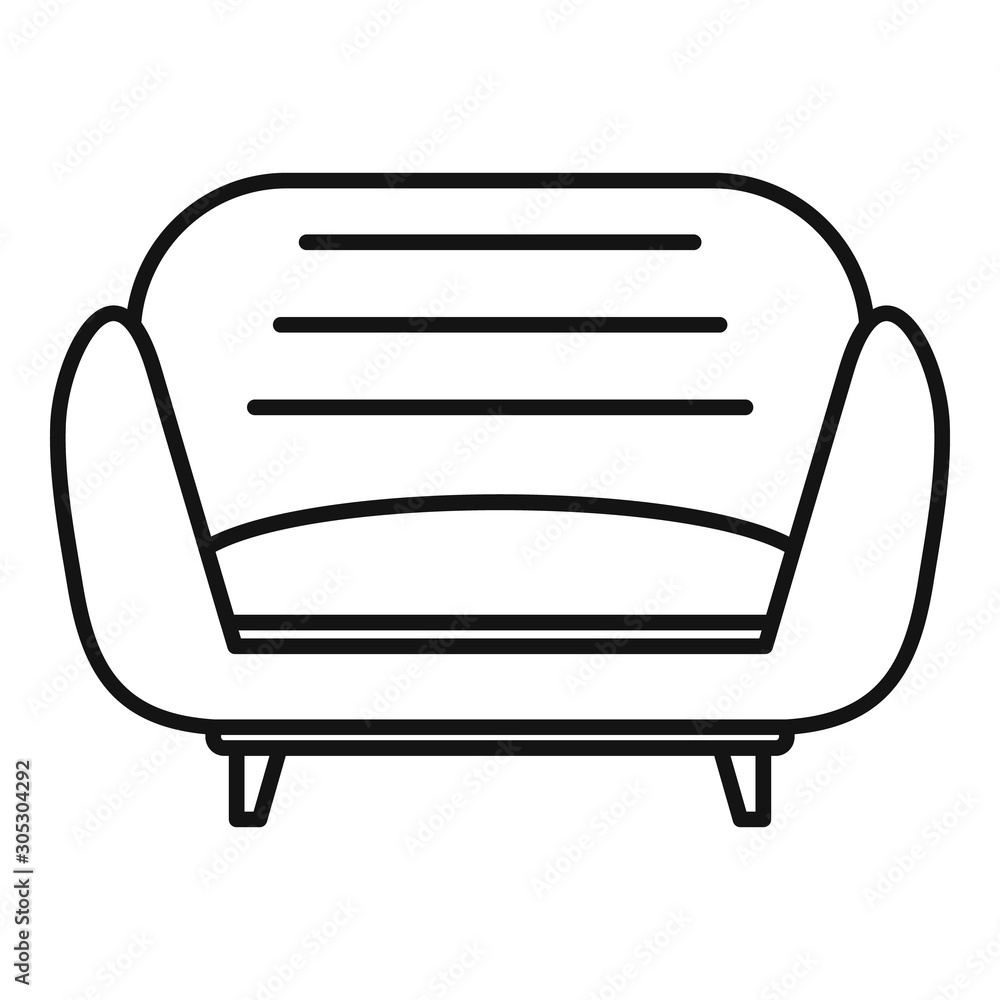 Poster design armchair icon. outline design armchair vector icon for web design isolated on white backgroun