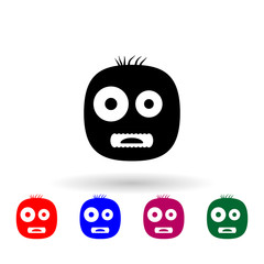 monster multi color icon. Simple glyph, flat vector of monsters icons for ui and ux, website or mobile application