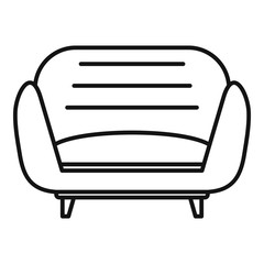 Design armchair icon. Outline design armchair vector icon for web design isolated on white background
